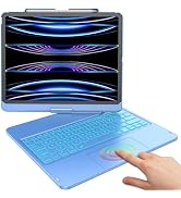 HOTLIFE Keyboard Case for iPad Air 13 inch (M4/M3/M2, 2026/2025/2024), Multi-Touch Trackpad Backl...
