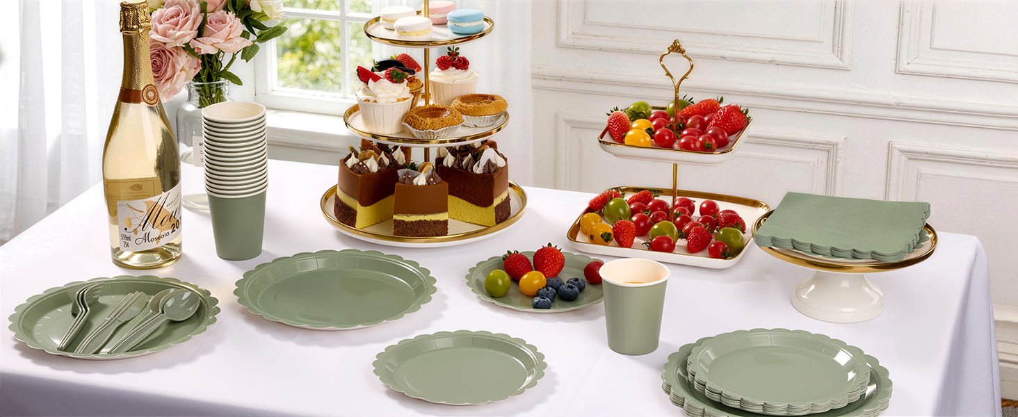 green plates