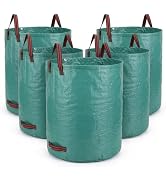 PHYEX 5-Pack 72 Gallons Garden Bag Heavy Duty Gardening Bags, Lawn Pool Garden Leaf Waste Rubbish...