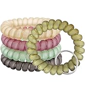 BIHRTC 5PCS Colorful Wrist Coil Wrist Keychain Flexible Spiral Plastic Sauna Keychain Wristlet Br...