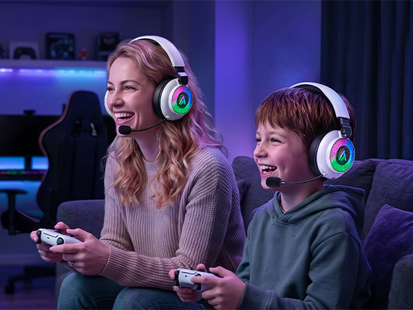 wireless gaming headset any gaming devices play family together enjoy fun with kids parents