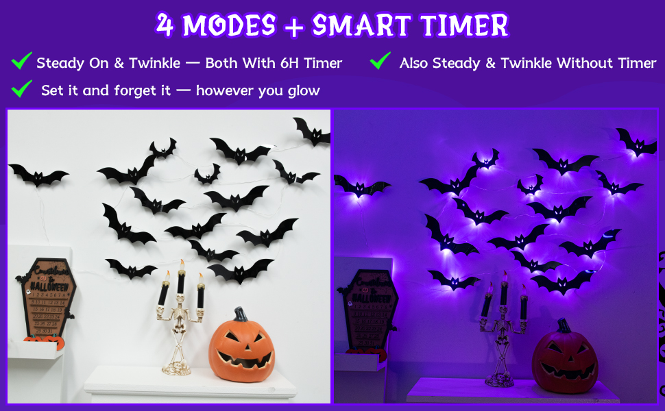 Halloween Bats Fairy Lights
