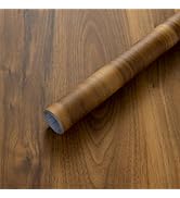 COSNIGHT Wood Contact Paper Peel and Stick - Brown Self Adhesive Vinyl Wrap Wooden Grain Waterpro...