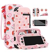 FANPL Cute Carrying Case for Nintendo Switch 2, Protective Cover Accessories Bundle with Travel S...