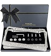 OKLPF Bling License Plate Frame for Women, Sparkly Stainless Steel License Plate Frames| Over 120...