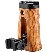 NICEYRIG NATO Quick Release Wooden Handle, Universal Side Grip with Mounting Holes Cold Shoe - 268