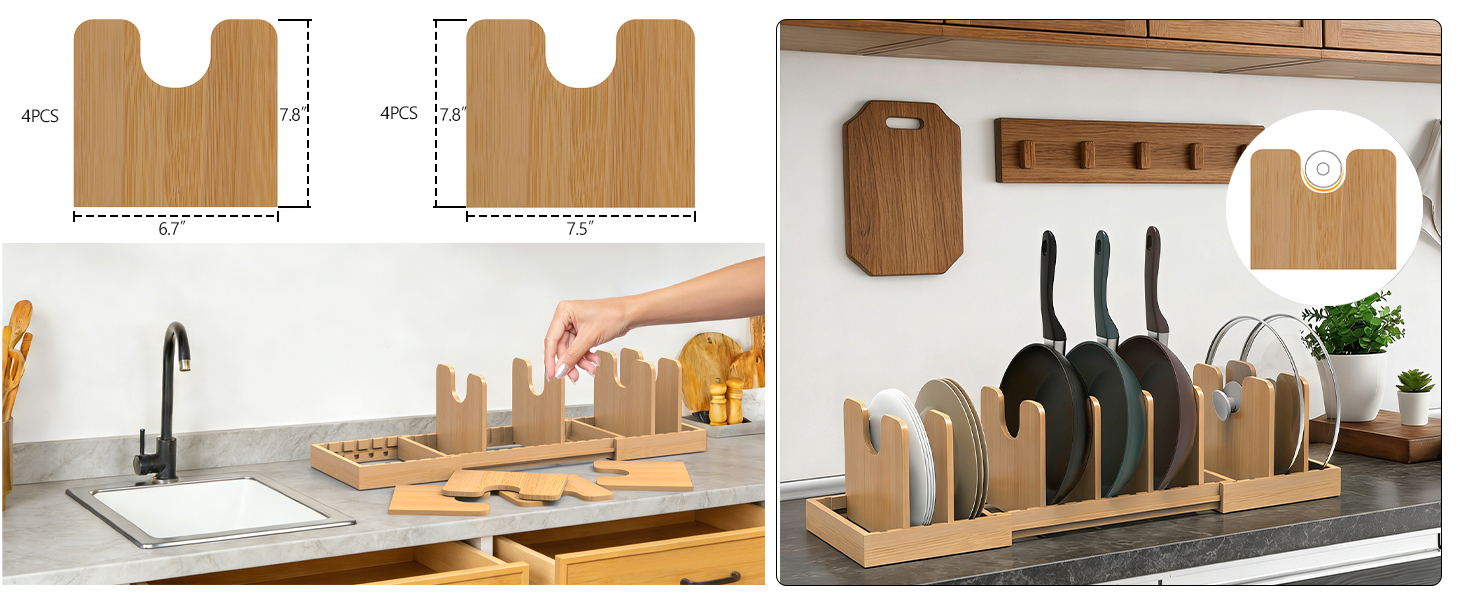 pot lid organizer wood