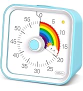 InfPokid Visual Timer for Kids, Rainbow Timer with Pause Function, Blue | Cute Silent Timer for C...