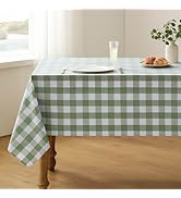 Veblandy Checkered Tablecloth Rectangle Waterproof Gingham Table Cloth Washable Buffalo Plaid Tab...