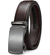 CHAOREN Mens Belt Leather Ratchet Belt - Customizable Fit, Effortless Style (35mm)