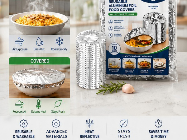 Reusable Aluminum Foil Food Covers