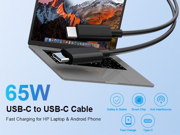 65W USB C Charging Cable