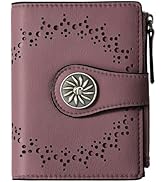 Tipmile Small Wallet for Women Bifold RFID Blocking Card Holder Leather Wallets with Zipper Coin ...