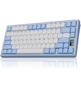 Chilkey ND75 LP Low Profile Aluminum Mechanical Keyboard, 75 Percent Wireless Gaming Keyboard w/S...