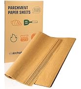Atchake 120Pcs 8x12 Unbleached Parchment Paper Sheets, Non-Stick & Heavy Duty Baking Paper, Pre-C...
