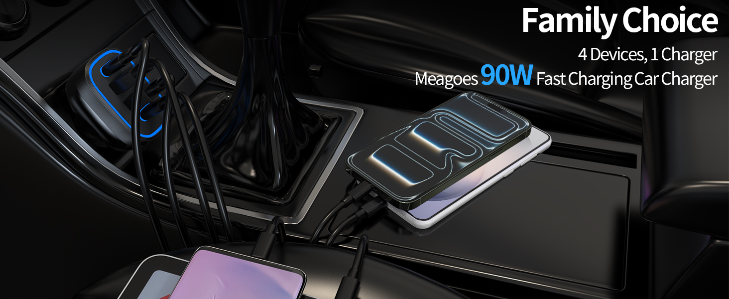 rapid 17 pro max car charger with cord 16 plus phone charger for car travel