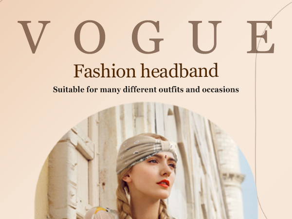 Wide Headbands for Women Knotted No Slip Head Bands Soft Turban Headband Hair Accessories Boho