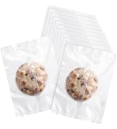 Prembag 100 Pcs 4-3/10 x 5-9/10 Inch Semi-Transparent Heat Seal Cellophane Bags for Cookies,Matte...