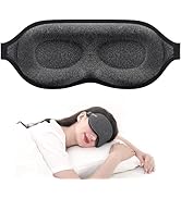 MZOO Luxury Sleep Mask for Back and Side Sleeper, 100% Block Out Light Sleeping Eye Mask for Wome...