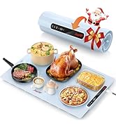 Laudlife Electric Warming Mat for Food, Roll-Up Silicone Heating Pad with 7 Adjustable Tempmaster...