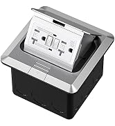 KYHSHJ Pop Up Floor Electrical Outlet with 20 Amp Stainless Steel GFCI Tamper Receptacle Outlet, ...