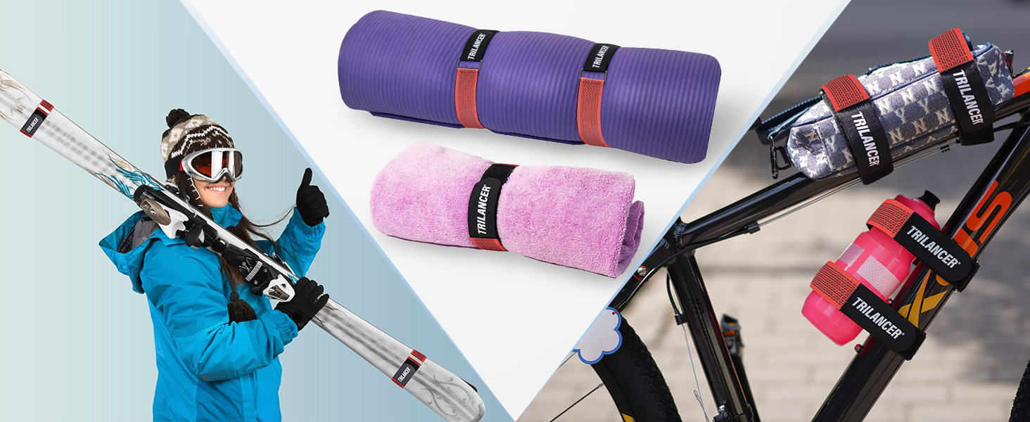 26''Adjustable Bike Wheel Stabilizer Strap with Hook and Loop