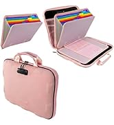 Fireproof Document Box, Hard Case Fireproof File Organizer Box with Lock and 13 Pocket Accordion ...