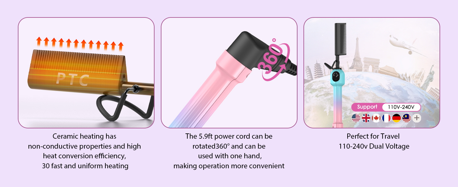 hot comb for wigs