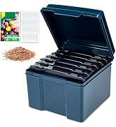 Find Scrapblooms Dark Green Seed Storage Box With 6 inner 5×7 inch small boxes, Portable tool sto...