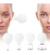 Meifuly Facial Cupping Set, 4 PCS Silicone Vacuum Suction Face Massage Cups, Skin Tightening Kit ...