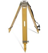 Heavy-Duty Surveying Adjustable Wooden Tripod, T-Style Wooden Tripod with Quick Lock Light Weight...