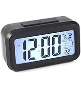 Kuuleyn Small LED Digital Alarm Clock,Battery Clock,LED Backlight Snooze Desk Alarm Clock Tempera...