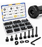 Kernmax 176PCS M6 Screws Assortment Kit, M6x8/10/12/16/20/25/30/35mm Hex Socket Head Cap Bolts Nu...