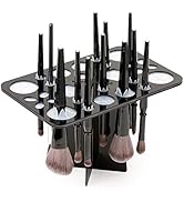 Luckyiren Acrylic Makeup Brushes Drying Rack, Brushes Dryer, Collapsible Holder Stand Tree Tray S...