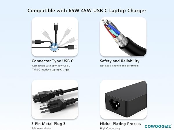 65W USB C Laptop Charger