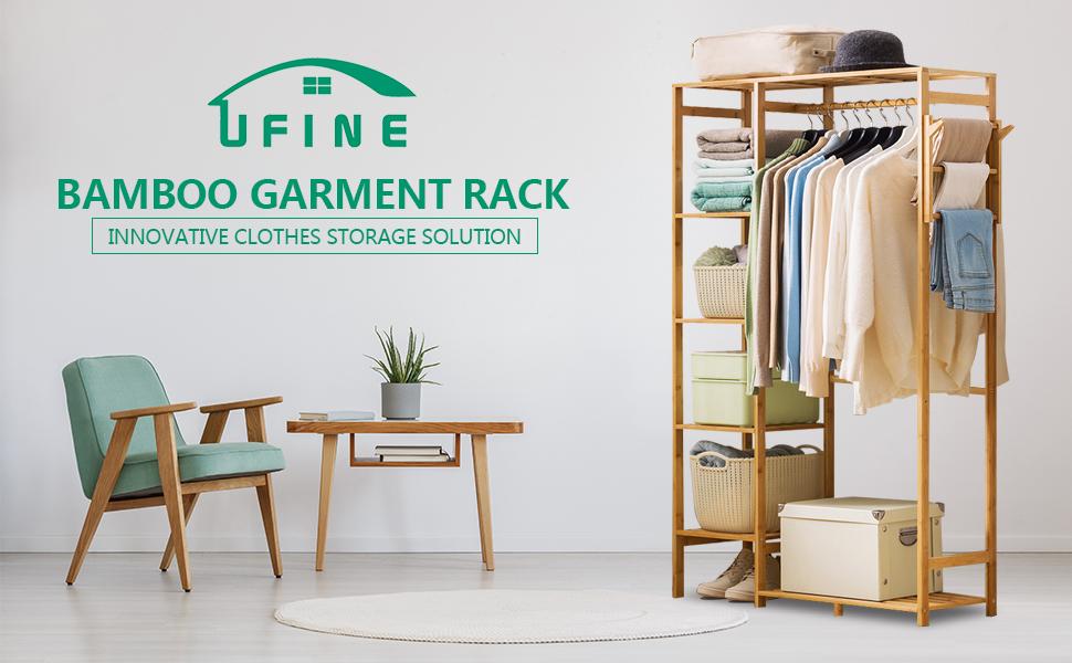Bamboo garment rack