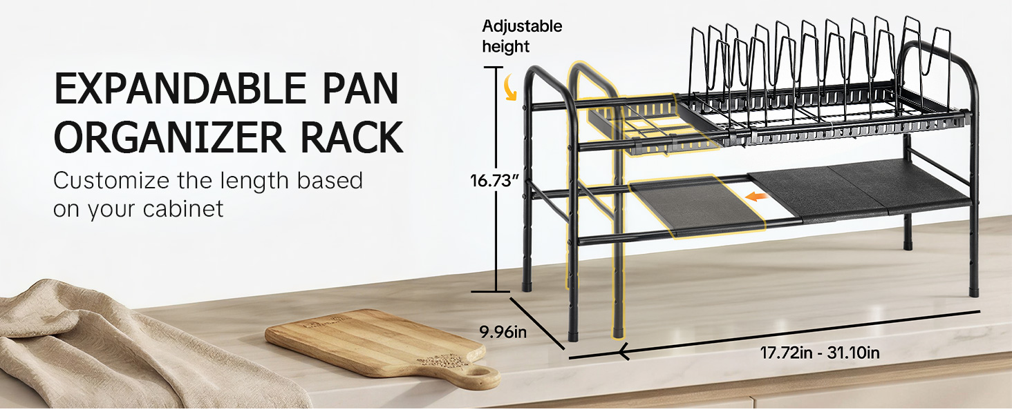 Expandable Pots and Pans Organizer