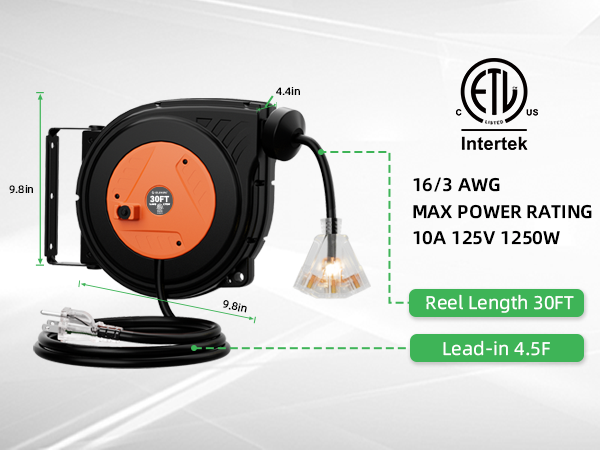 extension cord on reel