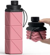 BEAUTAIL Collapsible Water Bottles Silicone Foldable Portable compact Trave drinking Water Bottle