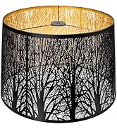 Alucset Drum Big Lampshades for Table Lamp and Floor Light, Metal Etching Process Large Lamp with...