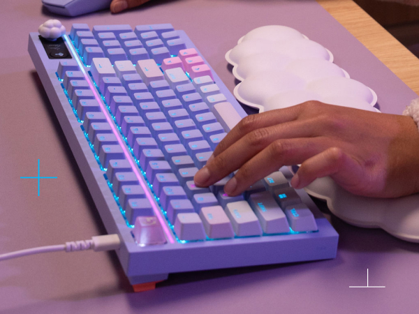 a person using a keyboard and a mouse