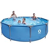 DIMAR GARDEN 12ft x 30in Above Ground Swimming Pool,Outdoor Steel Frame Round Swimming Pool,Easy ...