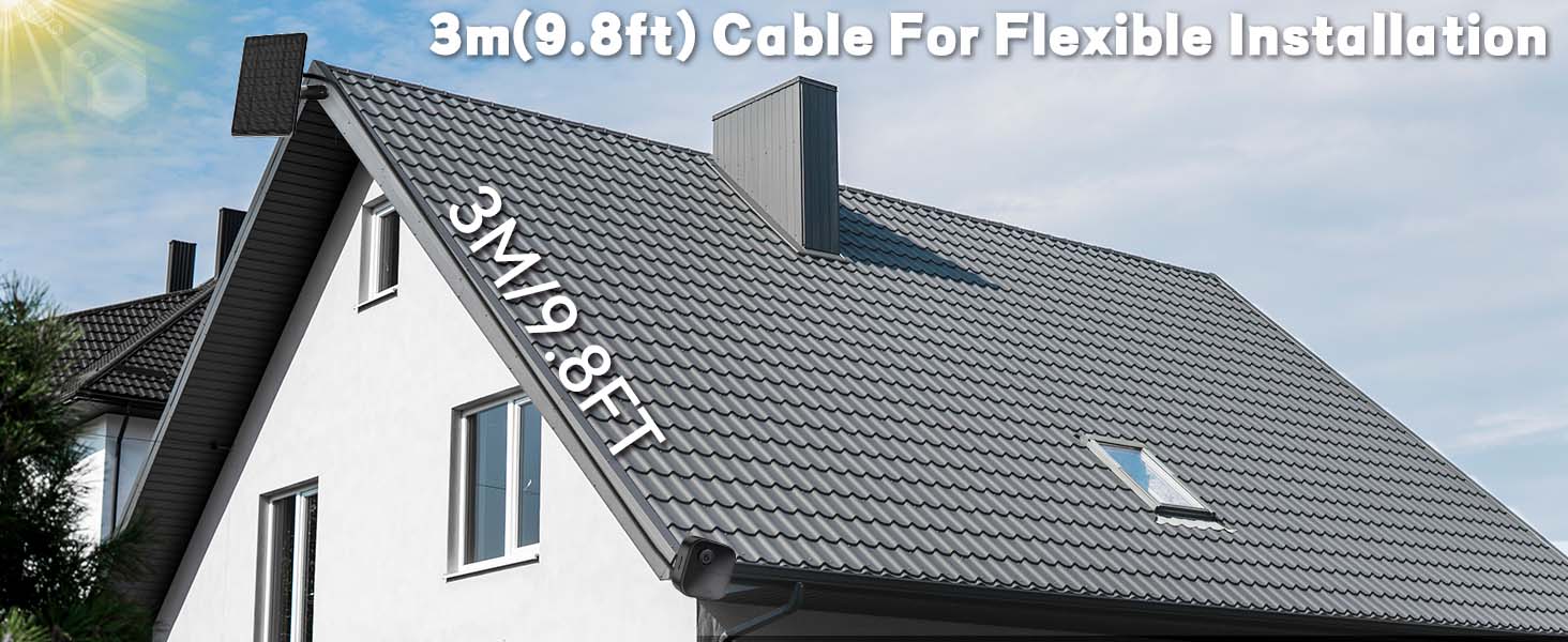 6W Solar Panel for Blink Camera, 2500mAH Panel Compatible with Blink Outdoor 4(4th Gen)/3rd Gen,