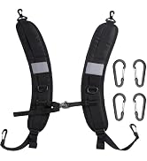 PAASTAl Backpack Straps,Eplacement Adjustable Padded Shoulder Straps for Bag, with Metal/Plastic ...