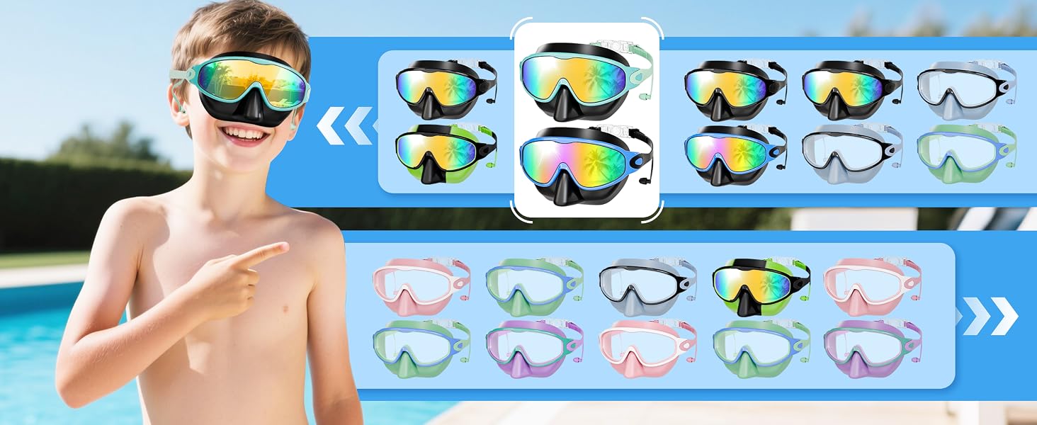 kids swimming goggles 3-6
