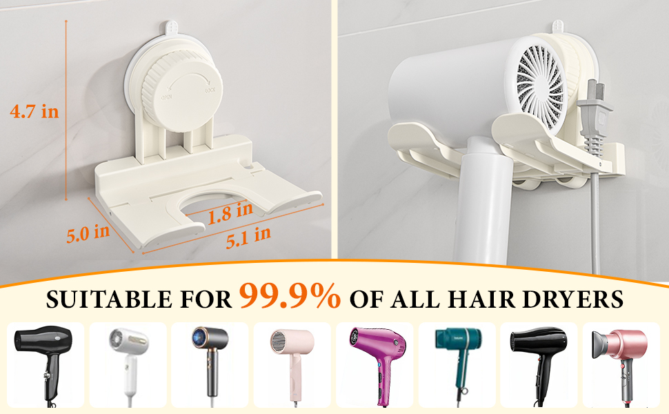 hair dryer holder wall mounted