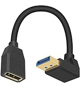 Poyiccot DisplayPort 1.4 Cable, 8K DisplayPort Extension Cable, 90 Degree Displayport 1.4 Extende...