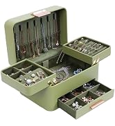 KAMIER Jewelry Storage Box for Women - Necklace Organizer Jewelry Boxes with Drawers - 3 Layer La...