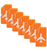7 Pack Silicone Luggage Tag Baggage Handbag Travel Suitcase Tags with Name ID Card Perfect to Qui...