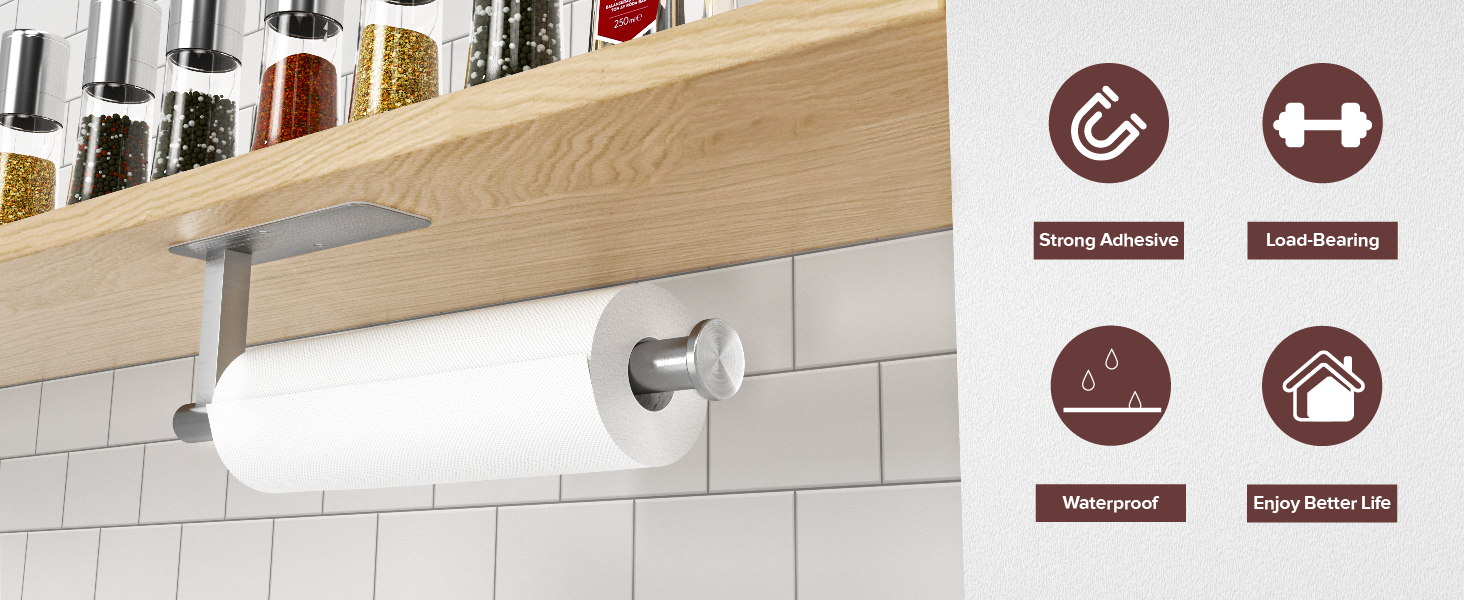 paper towel holder under cabinet